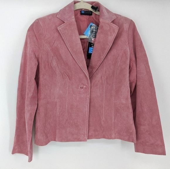 Relativity Jackets & Blazers - NEW Relativity Pink Salmon Washable Suede Leather